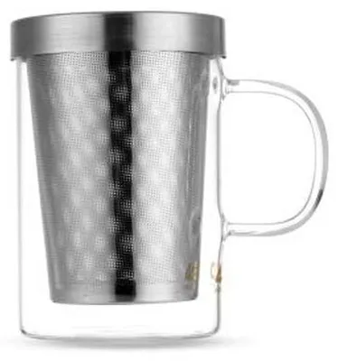 Imagen del producto de Taza con asa y filtro - Transparente, 350 ml