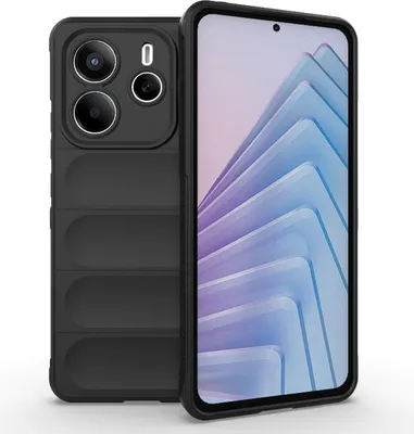 Obrázok produktu pre Puzdro Magic Shield z TPU pre Xiaomi Redmi Note 14 5G s flanelovou podšívkou – čierne