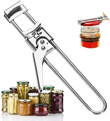 Produktbild von Deckelöffner,Sicherheits Dosenöffner,Edelstahl Glasöffner,Verstellbare Öffnungshilfe,Multifunktions Dosenöffner,Deckelöffner Senioren,Rutschfestes Design Flaschenöffner