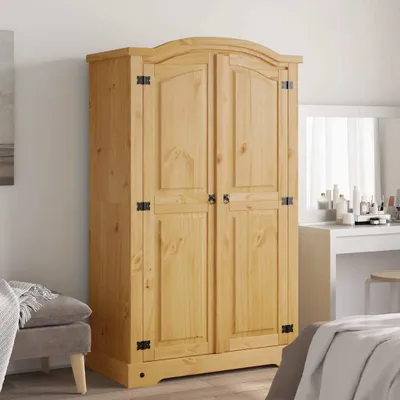 Produktbild von vidaXL Kleiderschrank Mexiko-Stil Kiefernholz 2 Türen