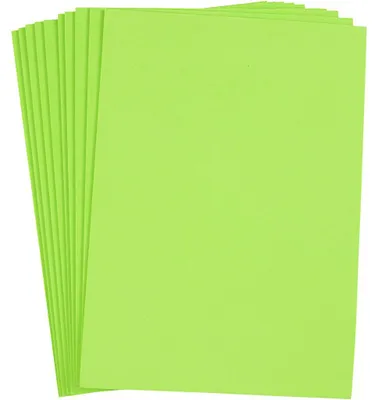 Produktbild von Moosgummi , A4, Blatt 210x297 mm, Dicke 2 mm, Hellgrün, 10 Bl./ 1 Pck