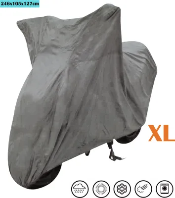 Produktbild von Motorrad ABDECKPLANE XL 246x105x127cm Motorradabdeckung Motorradgarage Motorradplane Roller Faltgarage Garage Abdeckung Schutzhülle 86