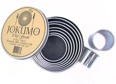 Produktbild von Runde Gebakformen-Set, 9-teilig, Edelstahl 18/8, Dicke