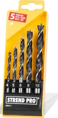 Obrázek produktu pro Sada vrtáků Strend Pro WD071, 5dílná, 4-10 mm, do dřeva, na dřevo