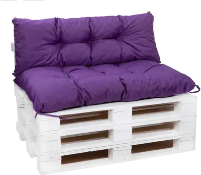 Produktbild von Setgarden,Palettenkissen set|palettenkissen outdoor|europaletten sitzkissen120x80 + rückenkissen 120x50cm,paletten kissen Violett
