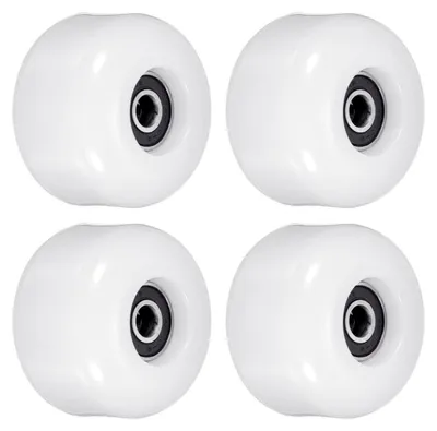 Immagine prodotto di Ruote per skateboard da 36x54 mm, inPoliuretano85A, colore bianco, con cuscinetti ABEC, adatte per cruiser e mini-skateboard