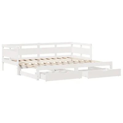 Immagine prodotto di Letto Estraibile con Cassetti senza Materasso Bianco 90x190 cm