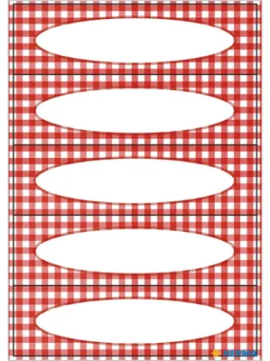 Image de Étiquettes de cuisine à carreaux Vichy rouges