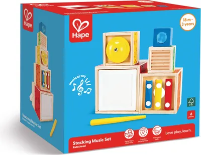 Produktbild von Hape - Musik-Stapelwürfel