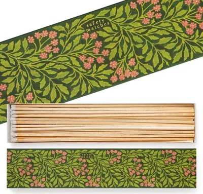 Immagine prodotto di ARCHIVIST Green Flora - Scatola di Fiammiferi Extra Lunghi Decorativa