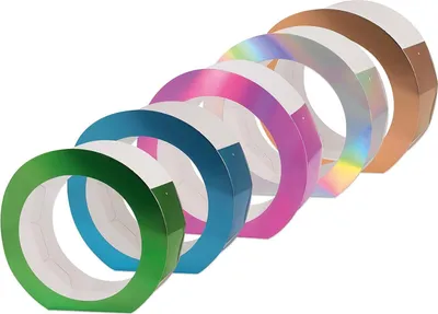 Obrázok produktu pre folia 9699/5 folia Bastelset Laternenrohling rund metallic irisierend/pink/roségold/hellgrün/hellblau