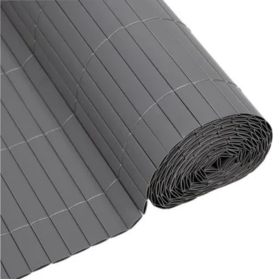 Obrázek produktu pro Oboustranná PVC rákosová tkanina 1 x 3 m - 1600 g/m² - Propustnost světla 4/5, odolná proti UV záření - Světle šedá barva