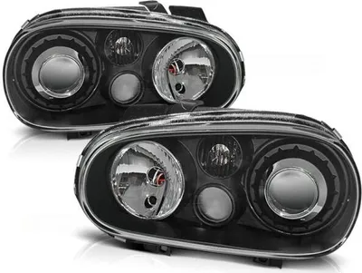 Produktbild von Design Klarglas Scheinwerfer passend für VW Golf 4 97-03 schwarz