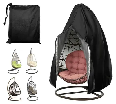 Immagine prodotto di Copertura per sedia a dondolo, grande, impermeabile, con cerniera, 190 x 115 cm, colore nero