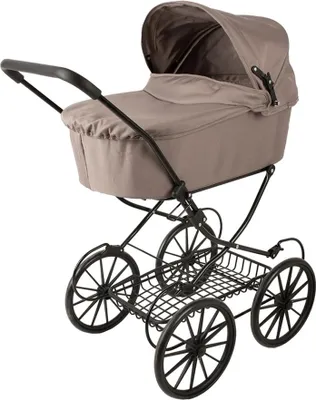 Obrázok produktu pre BabyTrold TRILLE Klasický kočík pre bábiky pieskovej farby nostalgický 77 cm