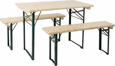 Image de Ensemble de jardin 3 pièces BBEU-110, 110 cm, naturel