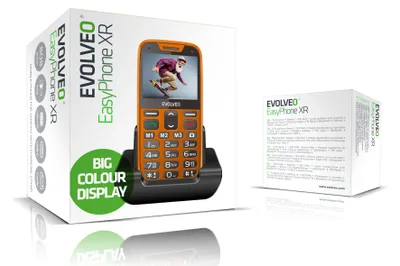 Immagine prodotto di EVOLVEO EasyPhone XR, telefono cellulare per anziani con stazione di ricarica, arancione
