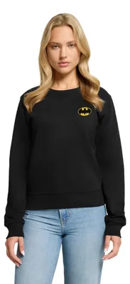 Produktbild von Spreadshirt DC Comics Batman Kleines Logo Used Look Damen Premium Pullover, M, Schwarz