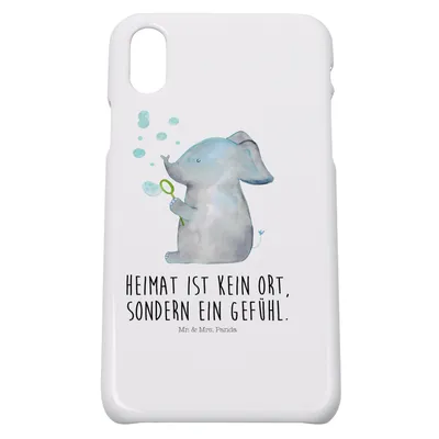 Produktbild von Mr. & Mrs. Panda Iphone 10 Handyhülle Elefant Seifenblasen - Weiß - Geschenk, Liebesspruch, Handy, Elefanten, Liebe, Hülle, X, Cover, Lustige Sprüche, Rüsseltier