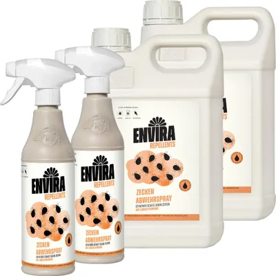 Produktbild von Envira Zecken Abwehrspray im Nachfüllpack 2x5L+2x500ml