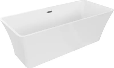 Produktbild von Mexen Tonia freistehende Badewanne 170 x 75 cm, weiß, Überlauf in Gun Metal - 52171707500-95