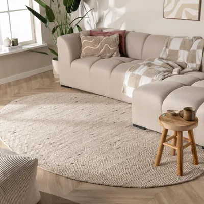 Produktbild von Volero - Wollteppich Organisch - Feline Weiß Meliert - 152x245 cm - Wohnzimmer, Esszimmer, Schlafzimmer - Ländlich, Modern, Skandinavisch