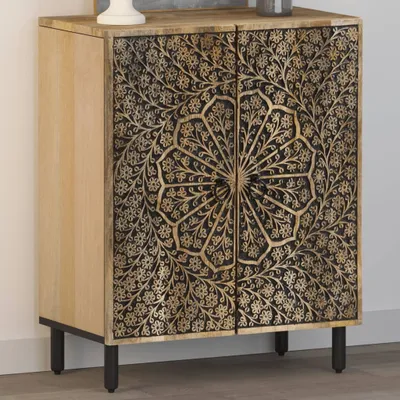 Produktbild von vidaXL Beistellschrank 60x33x75 cm Massivholz Mango