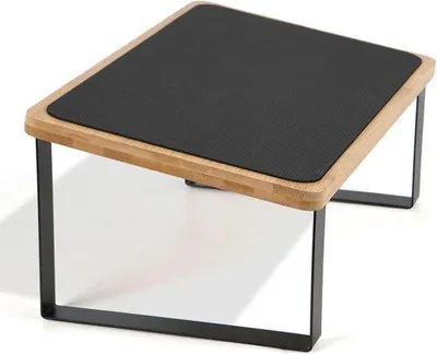 Produktbild von Famanu Fußstütze aus Holz - Für eine bequeme Sitzhaltung - Fußbank und Bürofussstütze für Zuhause und Büro
