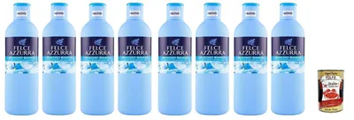 Produktbild von Felce Azzurra Bagnodoccia Muschio Bianco Körperwäsche,Duschgel Weißer Moschus Unverwechselbarer Duft, spendet der Haut Feuchtigkeit 8x 650ml + Italian Gourmet polpa 400g