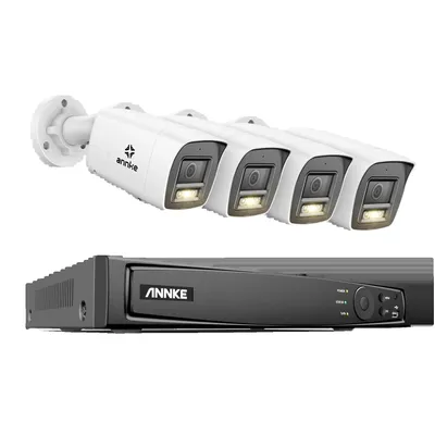 Immagine prodotto di Sistema di sicurezza, risoluzione 4K Ultra HD, audio bidirezionale, telecamera 8CH 4Pcs, Nessuno