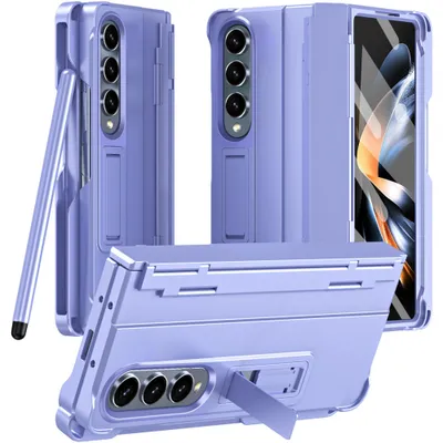 Immagine prodotto di Custodia per Samsung Galaxy Z Fold 3 5G Cover rigida antiurto con penna, protezione cerniera e protezione schermo Viola
