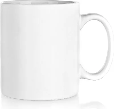 Produktbild von Becher, Keramikbecher, weiß, klassisch 350 ml