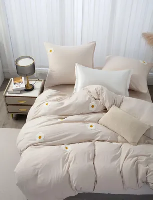 Zdjęcie produktu dla Pościel mikrofibra 160x200 Cuty „Stokrotka” – 100% mikrofibra, ciepła, miękka