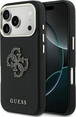 Immagine prodotto di Custodia GUESS compatibile con IPHONE 17 Pro Max GUHCP17X5PS4RGGK (logo in resinaPoliuretanoFW) nera
