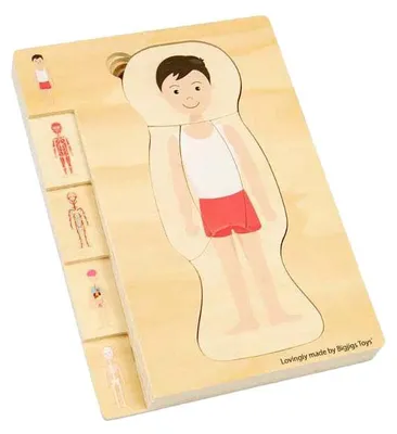 Productafbeelding van Bigjigs Speelgoed: Anatomie Puzzel - Jongen