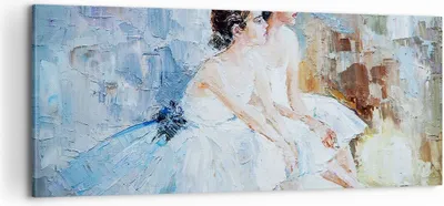 Produktbild von Bild auf Leinwand - Leinwandbild - Balletttänzer tanzen - 100x40cm - Wand Bild - Wanddeko - Leinwanddruck - Bilder - Kunstdruck - Wanddekoration - Leinwand bilder - Wandkunst - AB100x40-3767