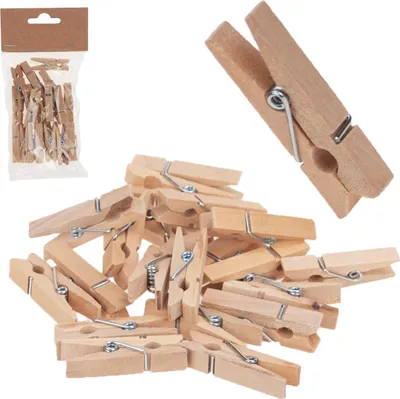 Produktbild von Wäscheklammern Aus Holz Mini-Clips Dekoration 50 Put