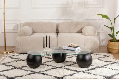 Produktbild von Skye Decor, Sphere - Black, Couchtische, Schwarz, Glas, 120 x 30 x 70 cm