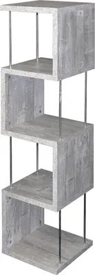 Produktbild von Standregal Raumteiler Bücherregal Regal Beistellregal Holzregal "Drum II" Beton