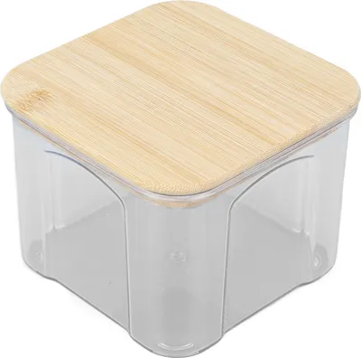 Produktbild von Luftdichter Lebensmittelbehälter, durchsichtiges Vorratsglas mit Bambusdeckel für Nudeln, Mehl, Müsli, Reis, Tee, Kaffeebohnen