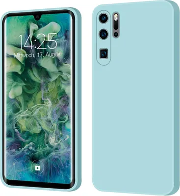 Produktbild von Hülle für Huawei P30 Pro Case Cover Bumper Silikon Softgrip Schutzhülle Farbe: Hellblau
