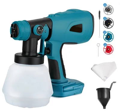 Image de Pistolet à peinture sans fil avec batterie 18V et 4 buses