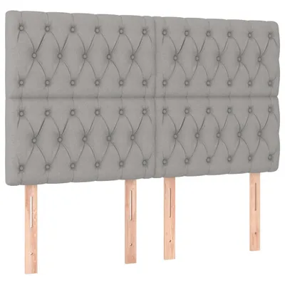 Immagine prodotto di vidaXL Testiera Grigio chiaro 160 x 7 x 118/128 cm Tessuto