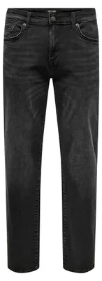 Immagine prodotto di Jeans da uomo Only & Sons modello ONSWEFT, vestibilità regular, vita media, colore blu scuro