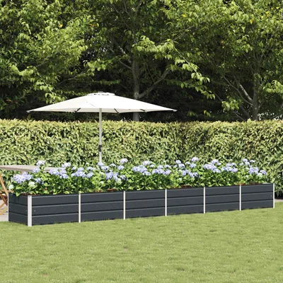 Produktbild von "Schlussverkauf" Pflanzkübel im Garten - 1 pc - Blumenbeet/Gartenbeet - Anthrazit 480x80x45 cm Stahl  C13552