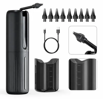 Produktbild von Elektrischer Ohrenreiniger, 4 Modi, 2000mAh, IPX7, 10 Düsen, inkl. Ohrbecken – Ohrenspülung für Erwachsene & Kinder
