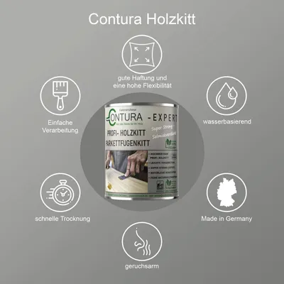 Produktbild von 200g – Contura Holzkitt Parkett Fugenkitt Spachtelmasse Kitt Holz Spachtel Holzpaste Knetholz –  08 Eiche Natur hell