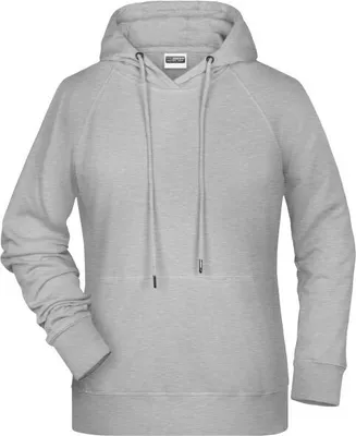 Produktbild von Ladies' Hoody Kapuzensweat mit Raglanärmeln grey-heather, Gr. XS