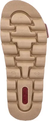 Produktbild von Rieker Damen Pantolette Kork floral Wellensohle Natur weich mehrfarbig V8751, Größe:40 EU, Farbe:Mehrfarbig