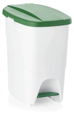 Immagine prodotto di Cestino a pedale con coperchio verde, 25 litri